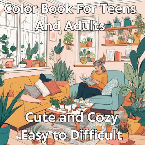 Calm Corners: Color Your Way Through Cozy Living Rooms: A Gradual Journey from Simple to Stunning Designs for Relaxation and Stress Relief