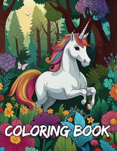 Unicorns, Mermaids and Princesses Coloring Book: Fun and Creative Coloring Book for Girls Ages 4-8! von Independently published