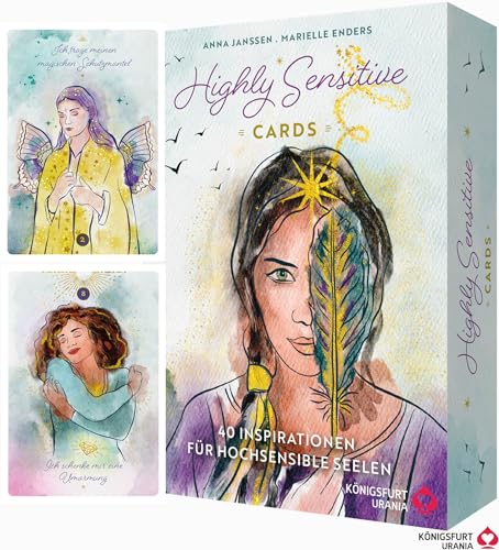 Highly Sensitive Cards - 40 Inspirationen für hochsensible Seelen: 40 Orakelkarten und 160-seitiges Booklet von Königsfurt-Urania