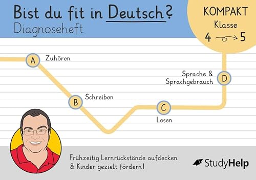 Diagnoseheft - Bist du fit in Deutsch? Lernrückstände frühzeitig erkennen und Kinder gezielt fördern! von StudyHelp