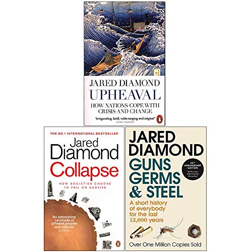 Jared Diamond 3-Bücher-Sammlungsset (Upheaval, Collapse Guns, Germs und Steel)