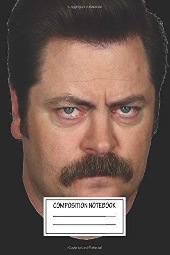 Notebook: Ron Swanson Wide Ruled , Journal for Writing, Size 6" x 9", 110 Pages