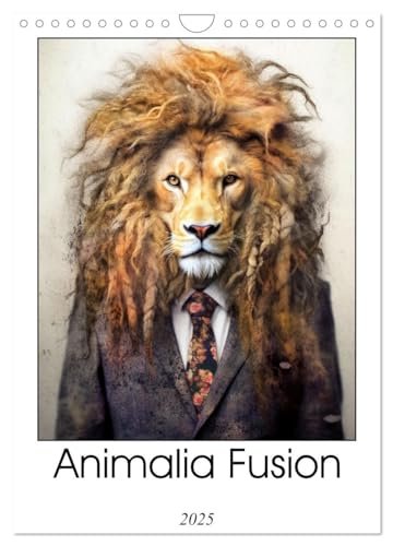 Animalia Fusion (Wall Calendar 2025 DIN A4 portrait), CALVENDO 12 Month Wall Calendar: Experience the enchantment of Animalia Fusion, where animals and humans unite in a calendar like no other. von Calvendo