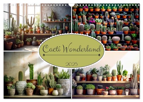 Cacti Wonderland (Wall Calendar 2025 DIN A3 landscape), CALVENDO 12 Month Wall Calendar: Escape to the captivating Cacti Wonderland and explore the ... of succulents and cacti throughout the year. von Calvendo