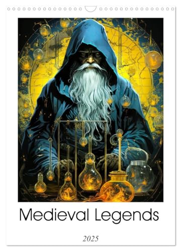 Medieval Legends (Wall Calendar 2025 DIN A3 portrait), CALVENDO 12 Month Wall Calendar: Embark on a captivating journey through time with Medieval ... knights, dragons and mystical realms. von Calvendo