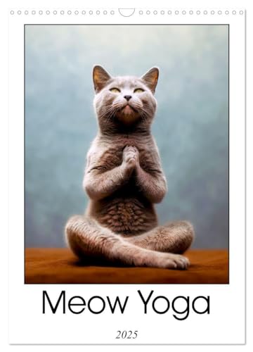 Meow Yoga (Wall Calendar 2025 DIN A3 portrait), CALVENDO 12 Month Wall Calendar: Indulge in a year of feline serenity and purrfection with our Meow ... tranquility, and a healthy dose of cuteness. von Calvendo