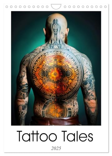 Tattoo Tales (Wall Calendar 2025 DIN A4 portrait), CALVENDO 12 Month Wall Calendar: Embark on a captivating journey through time with Tattoo Tales ... of medieval art and inked masterpieces. von Calvendo