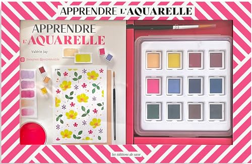 Coffret Apprendre l'aquarelle: Avec 1 palette, 12 godets, 1 pinceau et 8 feuilles de papier aquarelle von DE SAXE