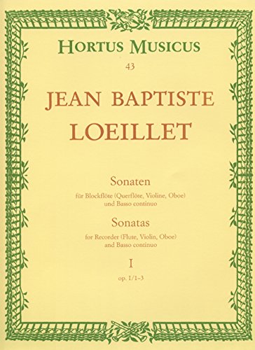 Sonaten für Blockflöte und Basso continuo. Heft 1. Sonatas for Recorder and Basso continuo 1. Spielpartitur(en), Stimme(n)