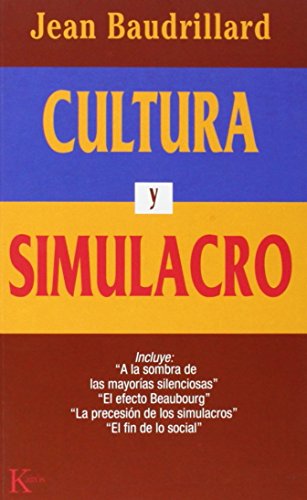Cultura y simulacro (Ensayo) von Editorial Kairós SA