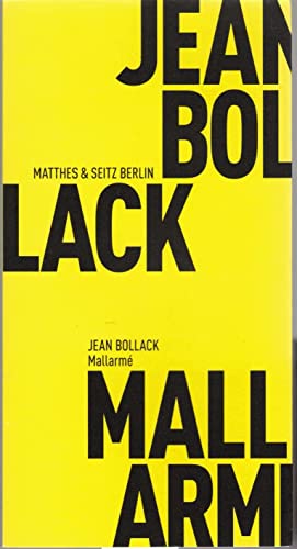 Mallarmé (Fröhliche Wissenschaft) von Matthes & Seitz Verlag