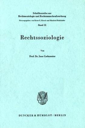 Rechtssoziologie. von Duncker & Humblot