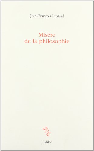 Misère de la philosophie von Editions Galilée