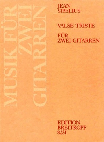 Valse triste op. 44/1 - Bearbeitung für 2 Gitarren (EB 8231) von Breitkopf & Härtel