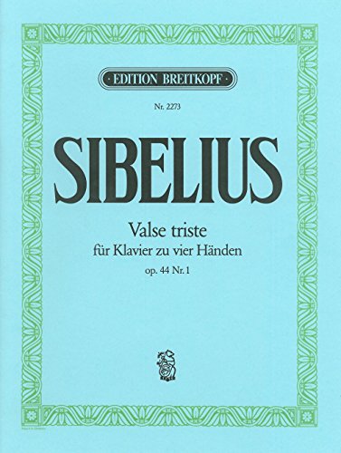 Valse triste op. 44/1 - Bearbeitung für Klavier vierhändig (EB 2273)