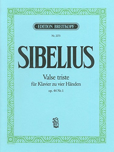 Valse triste op. 44/1 - Bearbeitung für Klavier vierhändig (EB 2273) von Breitkopf & Härtel