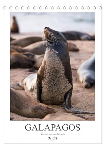 Galapagos - Atemberaubende Tierwelt (Tischkalender 2025 DIN A5 hoch), CALVENDO Monatskalender von CALVENDO