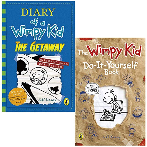 Diary of a Wimpy Kid The Getaway & Do-It-Yourself Book By Jeff Kinney 2 Books Collection Set