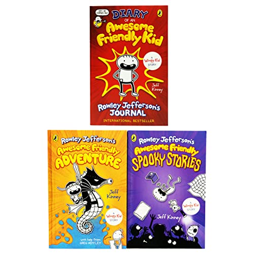 Diary of an Awesome Friendly Kid Collection 3 Book Set (Diary of an Awesome Friendly Kid, Rowley Jefferson's Awesome Friendly Adventure & Rowley Jefferson's Awesome Friendly Spooky Stories)