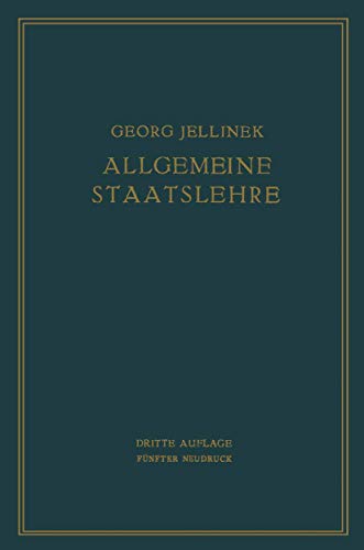 Allgemeine Staatslehre: MANULDRUCK von Springer