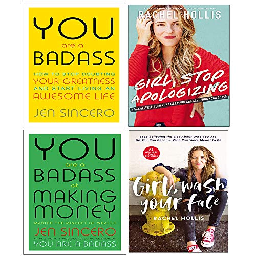 You Are A Badass At Making Money, Girl Stop Apologizing, Girl Wash Your Face 4 Books Collection Set