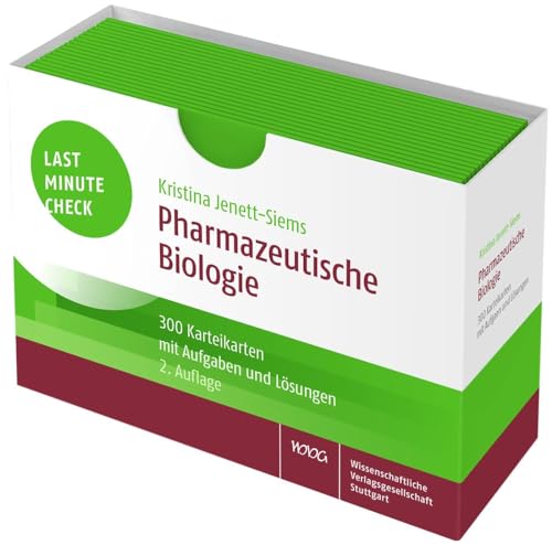 Last Minute Check - Pharmazeutische Biologie: 300 Karteikarten mit Aufgaben und Lösungen / 2. StEx Pharmazie von Wissenschaftliche
