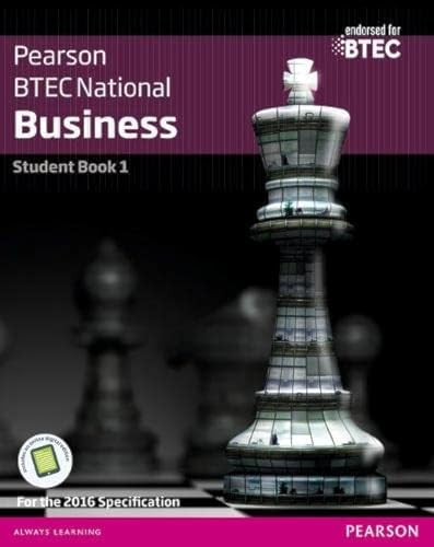BTEC Nationals Business Student Book 1 + Activebook: For the 2016 specifications (BTEC Nationals Business 2016) von Pearson Education
