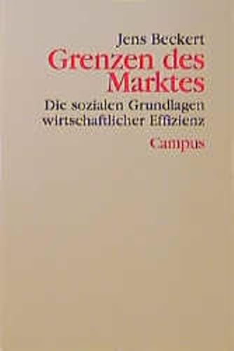 Grenzen des Marktes: Die sozialen Grundlagen wirtschaftlicher Effizienz (Theorie und Gesellschaft, 39)
