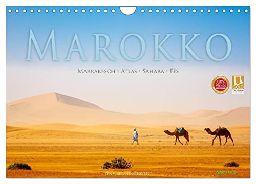 Marokko: Marrakesch, Atlas, Sahara, Fès (Wandkalender 2024 DIN A4 quer), CALVENDO Monatskalender von CALVENDO
