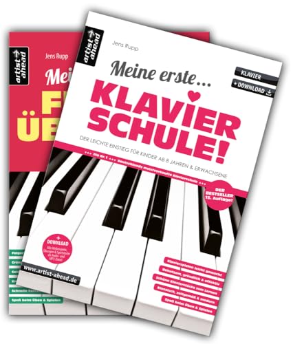 Meine erste Klavierschule & Meine ersten Fingerübungen im Set! Der leichte Einstieg für Kinder ab 8 Jahren & Erwachsene. Lehrbuch für Piano. Fingertraining. Klavierstücke. Spielbuch. Klaviernoten. von Artist Ahead Musikverlag