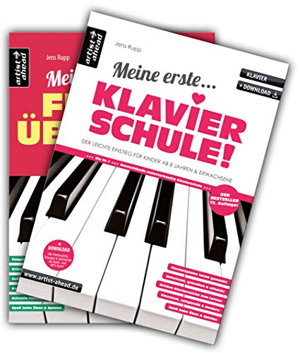 Meine erste Klavierschule & Meine ersten Fingerübungen im Set! Der leichte Einstieg für Kinder ab 8 Jahren & Erwachsene. Lehrbuch für Piano. Fingertraining. Klavierstücke. Spielbuch. Klaviernoten. Meine erste Klavierschule & Meine ersten Fingerübungen im Set! Der leichte Einstieg für Kinder ab 8 Jahren & Erwachsene. Lehrbuch für Piano. Fingertraining. Klavierstücke. Spielbuch. Klaviernoten.