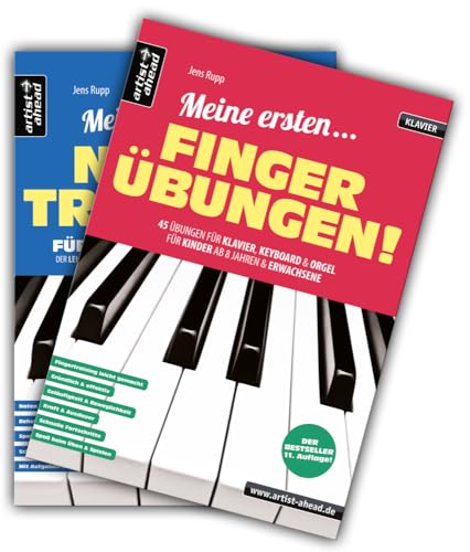 Meine ersten Fingerübungen & Mein erstes Notentraining im Set! Der leichte Einstieg für Kinder ab 8 Jahren & Erwachsene. Lehrbuch für Piano. Fingertraining. Klavierstücke. Klaviernoten. Meine ersten Fingerübungen & Mein erstes Notentraining im Set! Der leichte Einstieg für Kinder ab 8 Jahren & Erwachsene. Lehrbuch für Piano. Fingertraining. Klavierstücke. Klaviernoten. von Artist Ahead Musikverlag