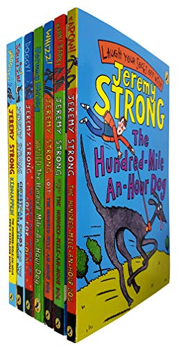 Jeremy Strong Hundred Mile An Hour The Dogs Collection 7 Books Box Gift Set Pack (The Hundred-Mile-an-Hour Dog, Return of the Hundred-Mile-an-Hour Dog, Lost The Hundred-Mile-An-Hour Dog...