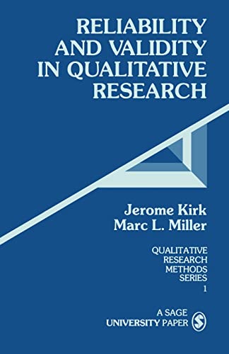 Reliability and Validity in Qualitative Research (Qualitative Research Methods) (Qualitative Research Methods Series, 1, Band 1)