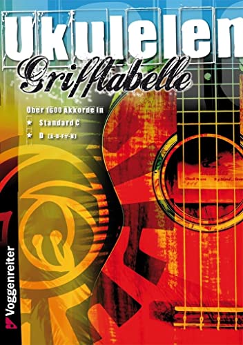 Grifftabelle für Ukulele: Über 1600 Akkorde in Standard C und D (A-D-F#-B)