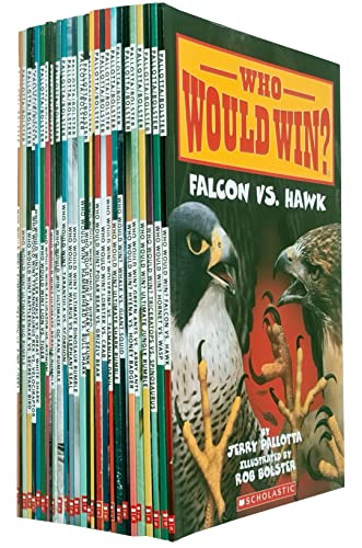 Who Would Win Collection 26 Books Set By Jerry Pallotta (Falcon Vs. Hawk, Hornet Vs. Wasp, Ultimate Jungle Rumble, Shark Rumble, Whale vs. Giant Squid, Lobster vs. Crab & More)