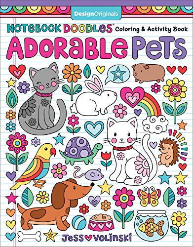 Notebook Doodles Adorable Pets: Coloring & Activity Book (Design Originals)