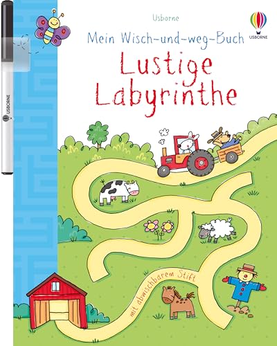 Mein Wisch- und Weg- Buch: Lustige Labyrinthe: mit abwischbarem Stift (Meine Wisch-und-weg-Bücher) von Usborne