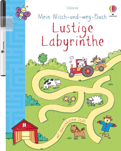 Mein Wisch- und Weg- Buch: Lustige Labyrinthe: mit abwischbarem Stift (Meine Wisch-und-weg-Bücher) von Usborne