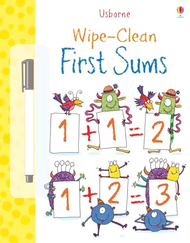 Wipe Clean: First Sums (Usborne Wipe Clean Books) von Usborne Publishing Ltd