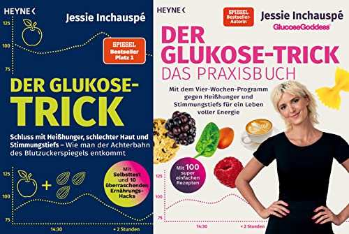 Jessie Inchauspé im 2er SET | Der Glukose-Trick + Das Praxisbuch plus 3 extra Lesezeichen