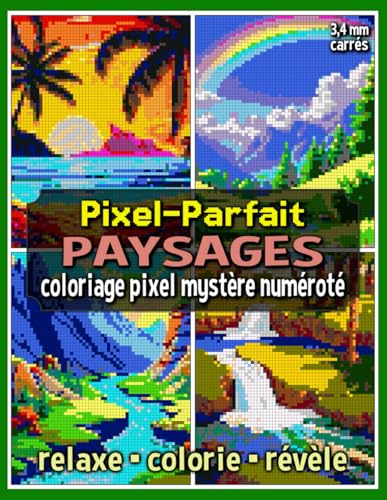 Pixel-Parfait : Paysages - Coloriage pixel mystère numéroté: Livre de coloriage pixel pour adultes et ados (Pixel Art Coloriage) von Independently published