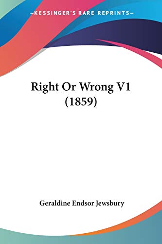 Right Or Wrong V1 (1859)