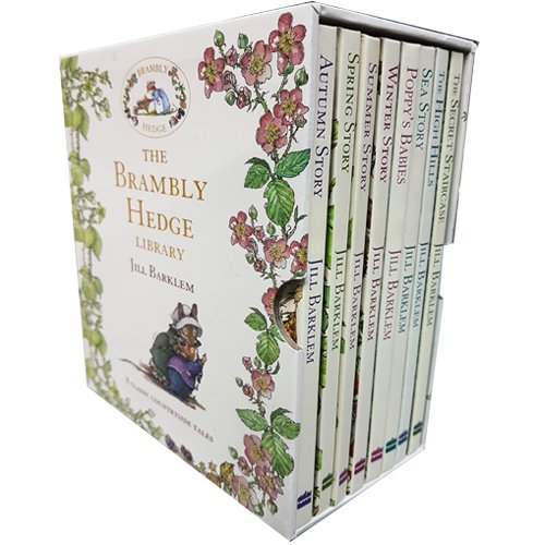 Brambly Hedge Collection Jill Barklem 8-Bücher-Bundle (Herbstgeschichte, Frühlingsgeschichte, Sommergeschichte, Wintergeschichte, Poppy's Babies, Sea Story, The High Hills, The Secret Staircase)