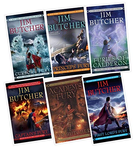 Jim Butcher The Codex Alera 6 Books Collection Pack Set RRP: £47.94 (First Lord's Fury, Academ''s Fury, Cursor''s Fury, Princeps'' Fury, Furies Of Calderon, Captain''s Fury)
