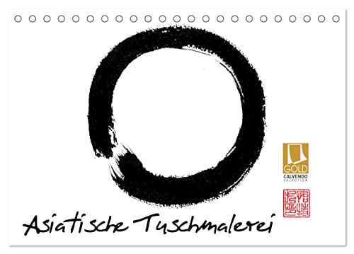 Asiatische Tuschmalerei (Tischkalender 2025 DIN A5 quer), CALVENDO Monatskalender