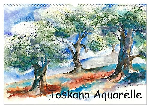 Toskana Aquarelle (Wandkalender 2025 DIN A3 quer), CALVENDO Monatskalender von CALVENDO