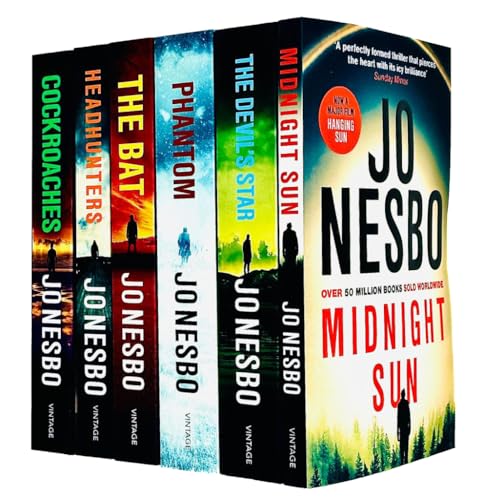 Jo Nesbo 8 Books Collection Set (The Devil's Star, The Snowman, Police, Phantom, Midnight Sun, Macbeth, Knife, Blood On Snow)