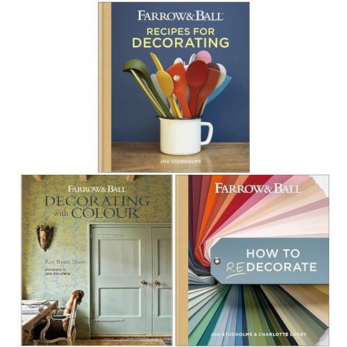 Farrow & Ball Collection 3 Books Set (Recipes for Decorating, Decorating with Colour, How to Decorate) - Joa Studholme