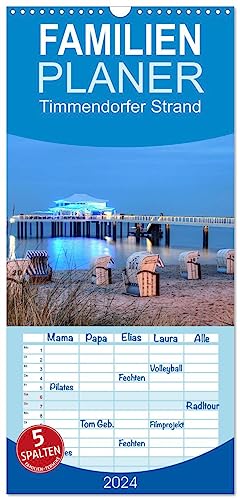 Familienplaner 2024 - Timmendorfer Strand mit 5 Spalten (Wandkalender, 21 cm x 45 cm) CALVENDO